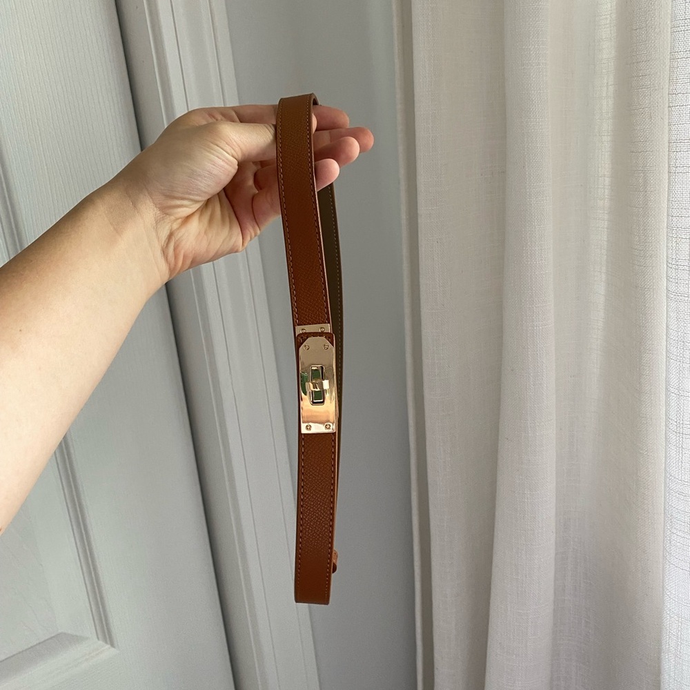 Brown Leather Women's Belt